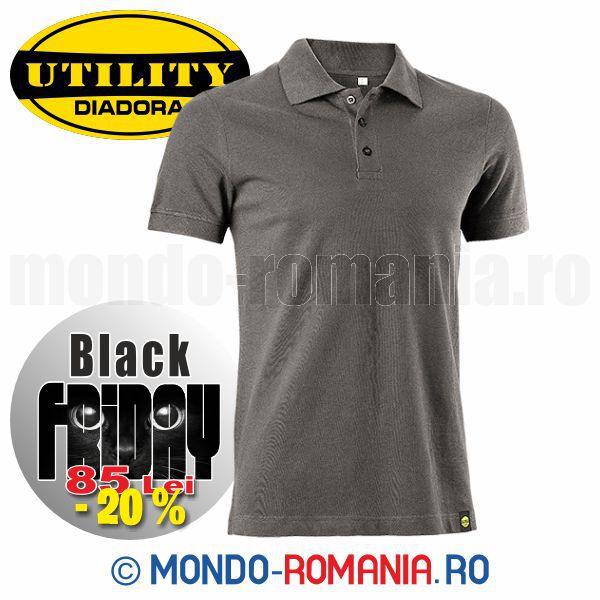 Tricou POLO din bumbac organic - DIADORA ATLAR ORGANIC gri